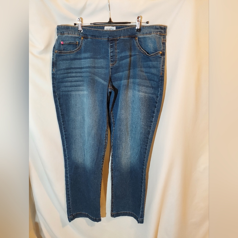 Pajama Jeans Stretchy Indigo Women's Skinny Jeans - L